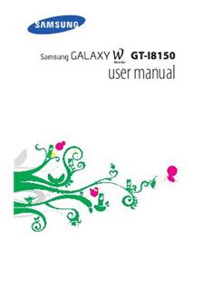 Samsung Galaxy W manual. Smartphone Instructions.